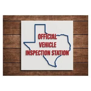 Texas Official Vehicle Inspection Station Road Sign Department Public Safety